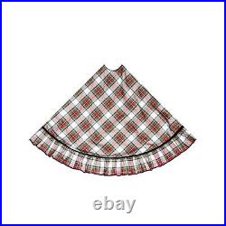 Juliska Stewart Tartan Plaid Christmas Tree Skirt For Holidays