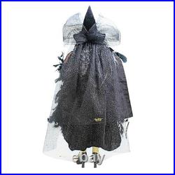Karen Didion Orange Standing Witch Figurine Halloween Raven Spider