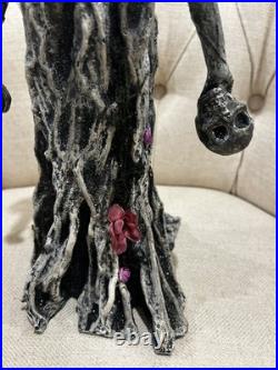 Katherine's Collection Halloween FOREST CEMETERY-Ghost Tree Lady with Skull New