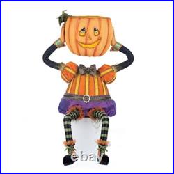 Katherine's Collection Halloween Hollow Percy Pumpkin Head Candy Bowl, Orange