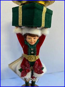 Katherine's Collection Holiday Magic Elf Candle holder red gold green 28-428335
