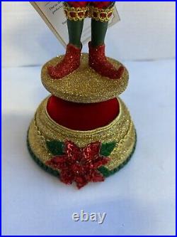 Katherine's Collection Holiday Magic Elf Candle holder red gold green 28-428335