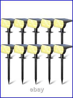 Kaxiida Solar Lights Outdoor Waterproof IP68, 3 Lighting 10 Pack, Warm White