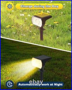 Kaxiida Solar Lights Outdoor Waterproof IP68, 3 Lighting 10 Pack, Warm White