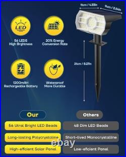 Kaxiida Solar Lights Outdoor Waterproof IP68, 3 Lighting 10 Pack, Warm White