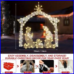 Kingdder 6 ft Lighted Outdoor Nativity Scene Christmas Holy Family Yard Decor Kingdder 6 ft Lighted Outdoor Nativity Scene Christmas Holy Family Yard Decor