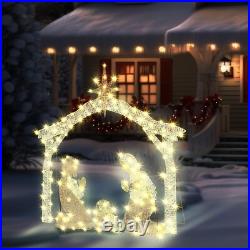 Kingdder 6 ft Lighted Outdoor Nativity Scene Christmas Holy Family Yard Decor Kingdder 6 ft Lighted Outdoor Nativity Scene Christmas Holy Family Yard Decor