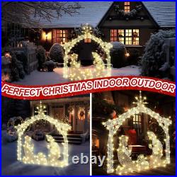 Kingdder 6 ft Lighted Outdoor Nativity Scene Christmas Holy Family Yard Decor Kingdder 6 ft Lighted Outdoor Nativity Scene Christmas Holy Family Yard Decor