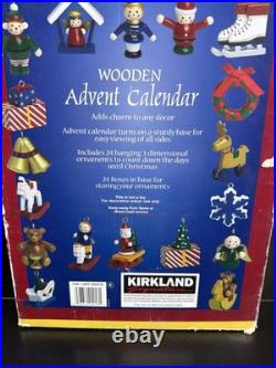 Kirkland Signature Wooden Advent Calendar Christmas Tree 24 Ornaments COMPLETE