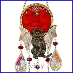 Kirks Folly Sabrina Bat Cat Empress Seaview Moon Ornament goldtone