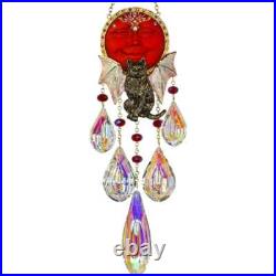 Kirks Folly Sabrina Bat Cat Empress Seaview Moon Ornament goldtone