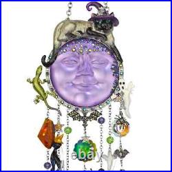 Kirks Folly Salem Cat Over the Goddess Seaview Moon Wind Chime silvertone Kirks Folly Salem Cat Over the Goddess Seaview Moon Wind Chime silvertone