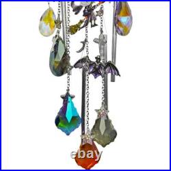 Kirks Folly Salem Cat Over the Goddess Seaview Moon Wind Chime silvertone Kirks Folly Salem Cat Over the Goddess Seaview Moon Wind Chime silvertone