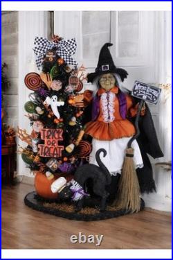 Kitchen Witch Figurine Lighted Halloween Tree Karen Didion