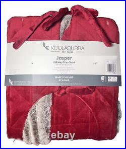 Koolaburra By UGG Jasper Set Of 2 Stockings & Christmas Tree Skirt Red Brand New