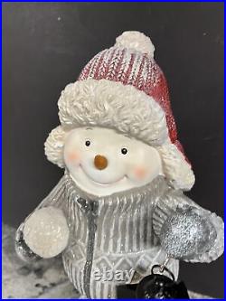 Kringle Express 16 Resin Indoor Outdoor Lantern Snowman Christmas Lighted