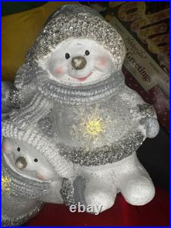 Kringle Express Illuminated 27 Stacking Holiday Friends Snowmen? WORKING
