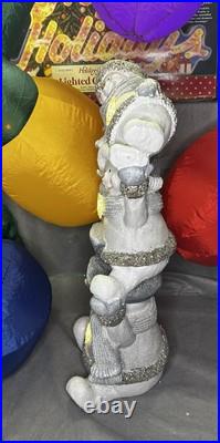 Kringle Express Illuminated 27 Stacking Holiday Friends Snowmen? WORKING