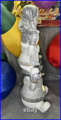Kringle Express Illuminated 27 Stacking Holiday Friends Snowmen? WORKING