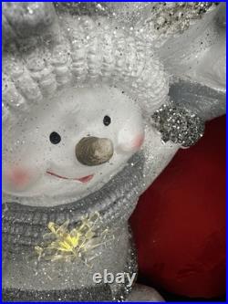 Kringle Express Illuminated 27 Stacking Holiday Friends Snowmen? WORKING