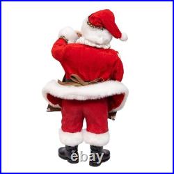 Kurt Adler 10.5 FabrichéT Santa with Oversized I Love Coffee Cup & C