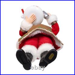 Kurt Adler 10.5 FabrichéT Santa with Oversized I Love Coffee Cup & C