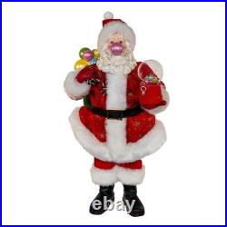 Kurt Adler 10.5-inch FabrichéT Bubblegum Santa