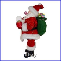 Kurt Adler 10.5-inch FabrichéT Bubblegum Santa