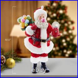 Kurt Adler 10.5-inch FabrichéT Bubblegum Santa