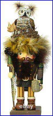 Kurt Adler 16-Inch Hollywood Woodsman Nutcracker with Owl Hat