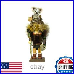 Kurt Adler 16-Inch Hollywood Woodsman Nutcracker with Owl Hat