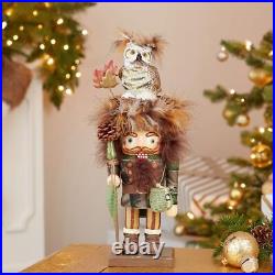 Kurt Adler 16-Inch Hollywood Woodsman Nutcracker with Owl Hat