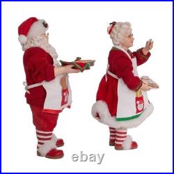 Kurt Adler Fabriche Figurines, Mr. And Mrs. Claus with Desserts, 10.5in (Set of 2) Kurt Adler Fabriche Figurines, Mr. And Mrs. Claus with Desserts, 10.5in (Set of 2)