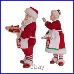 Kurt Adler Fabriche Figurines, Mr. And Mrs. Claus with Desserts, 10.5in (Set of 2) Kurt Adler Fabriche Figurines, Mr. And Mrs. Claus with Desserts, 10.5in (Set of 2)