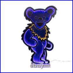 Kurt Adler Grateful Dead Dancing Blue Bear Outdoor Infinity Light, 26in