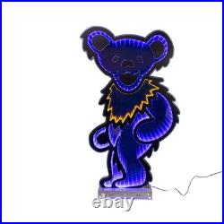 Kurt Adler Grateful Dead Dancing Blue Bear Outdoor Infinity Light, 26in