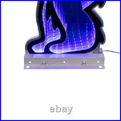 Kurt Adler Grateful Dead Dancing Blue Bear Outdoor Infinity Light, 26in