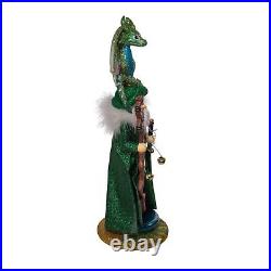 Kurt Adler Hollywood Nutcracker Collection, Wizard With Dragon, 18in