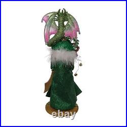 Kurt Adler Hollywood Nutcracker Collection, Wizard With Dragon, 18in