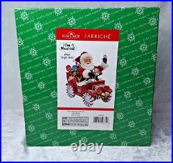 Kurt Adler Musical Candy Car Santa Christmas Figurine Fabriché 8.5 New Open Box