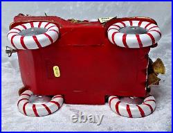 Kurt Adler Musical Candy Car Santa Christmas Figurine Fabriché 8.5 New Open Box