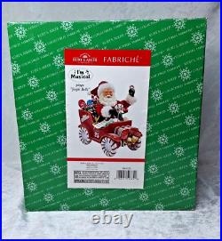 Kurt Adler Musical Candy Car Santa Christmas Figurine Fabriché 8.5 New Open Box