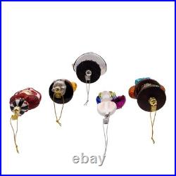 Kurt Adler Noble GemsT Glass Alice Characters Ornaments, 5-Piece Set NB1853SET