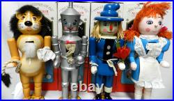 Kurt Adler WIZARD OF OZ Lion Scarecrow Tin Man Dorothy 14 Nutcrackers Set 4 Vtg