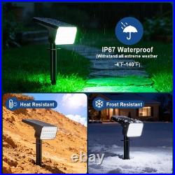 LANSOW 12 Pack Solar Spot Lights Outdoor Color Changing, 12 Pack, Multicolor