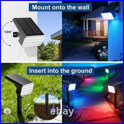 LANSOW 12 Pack Solar Spot Lights Outdoor Color Changing, 12 Pack, Multicolor