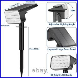 LANSOW 12 Pack Solar Spot Lights Outdoor Color Changing, 12 Pack, Multicolor