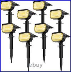 LANSOW Solar Spot Lights Outdoor, 8 Pack/57 LED 2-in-1 8 pack, Warm White LANSOW Solar Spot Lights Outdoor, 8 Pack/57 LED 2-in-1 8 pack, Warm White