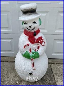 LARGE 40 Blow Mold Snowman Lighted Christmas by UNION