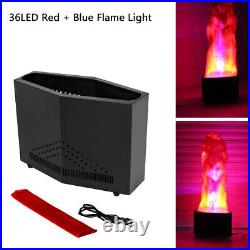 LED 3D Fake Flame Fire Light Red+Blue Xmas Stage DJ Atmosphere Party Fire Decor